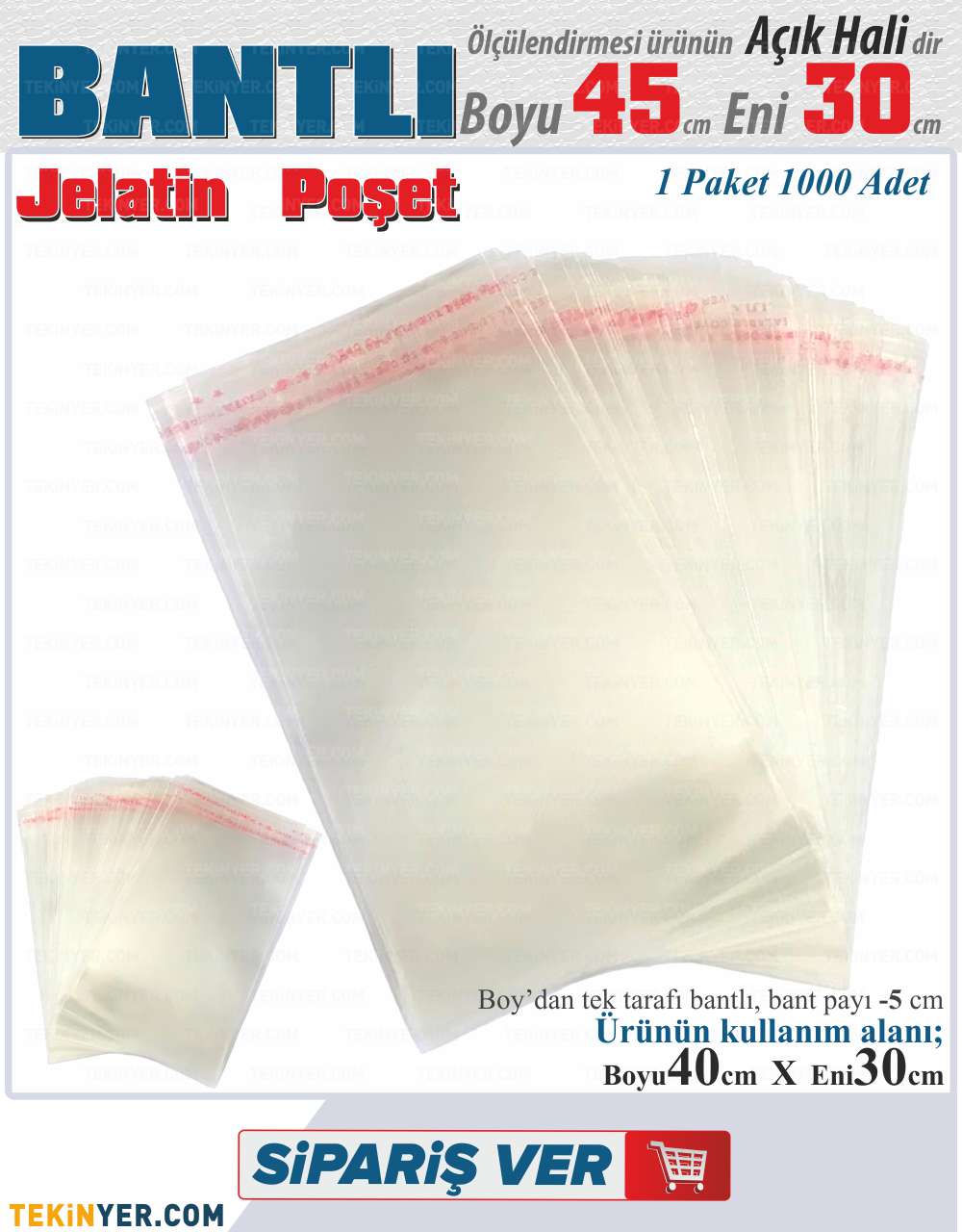 30x45 Bantlı Jelatin