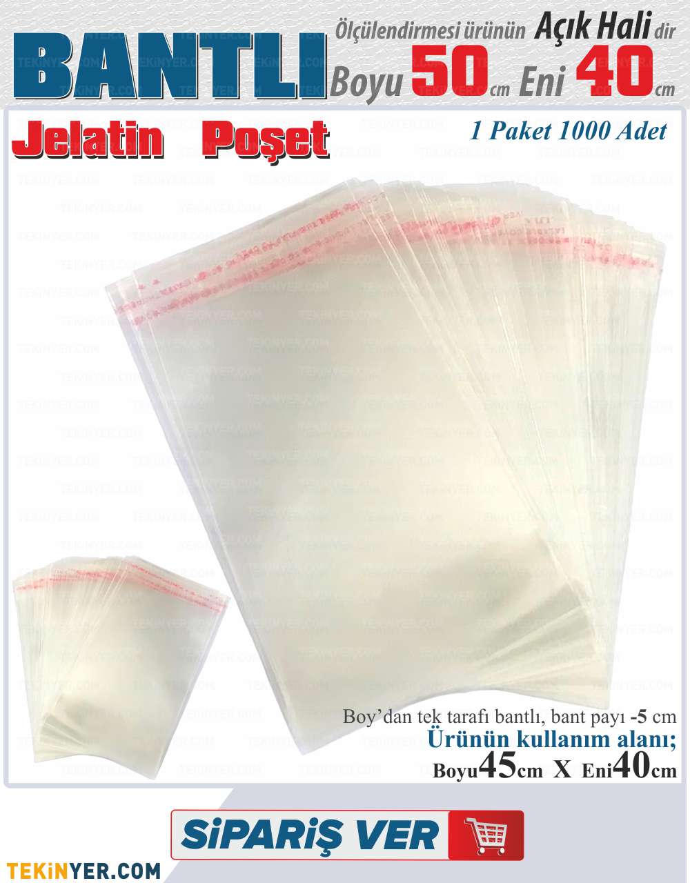 40x50 Bantlı Jelatin