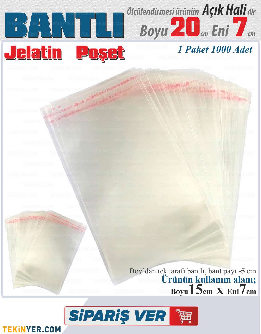 Bantlı Jelatin Poşet